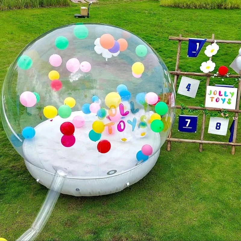 JOLLY SPIELZEUG Ballon aufblasbare blase haus mit trampolin und transparent kuppel PVC material kostenloser versand mit gebläse