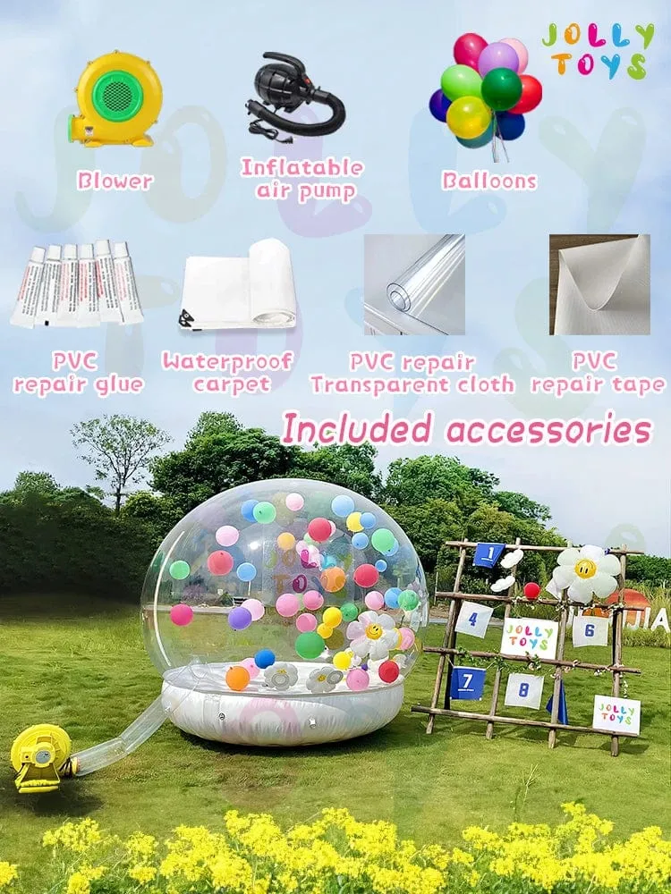 JOLLY SPIELZEUG Ballon aufblasbare blase haus mit trampolin und transparent kuppel PVC material kostenloser versand mit gebläse