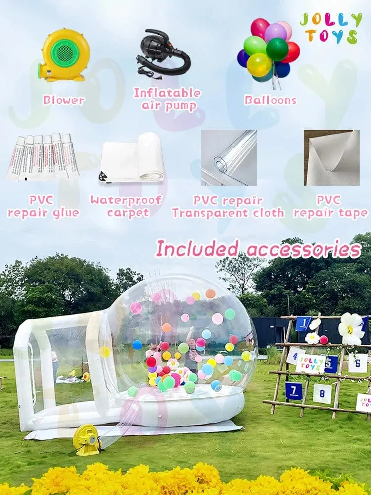 JOLLY SPIELZEUG Ballon aufblasbare blase haus mit trampolin und transparent kuppel PVC material kostenloser versand mit gebläse
