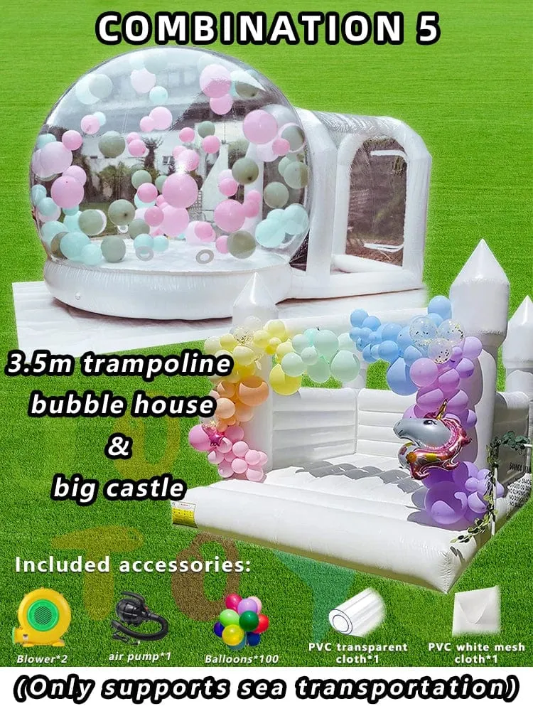 JOLLY SPIELZEUG Ballon aufblasbare blase haus mit trampolin und transparent kuppel PVC material kostenloser versand mit gebläse