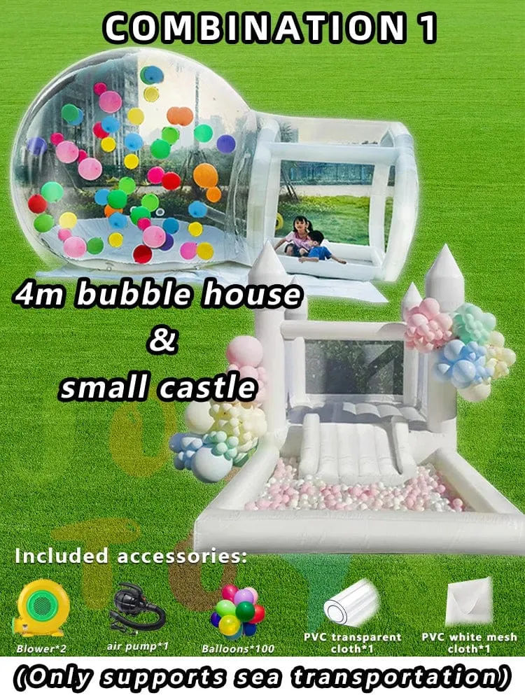 JOLLY SPIELZEUG Ballon aufblasbare blase haus mit trampolin und transparent kuppel PVC material kostenloser versand mit gebläse
