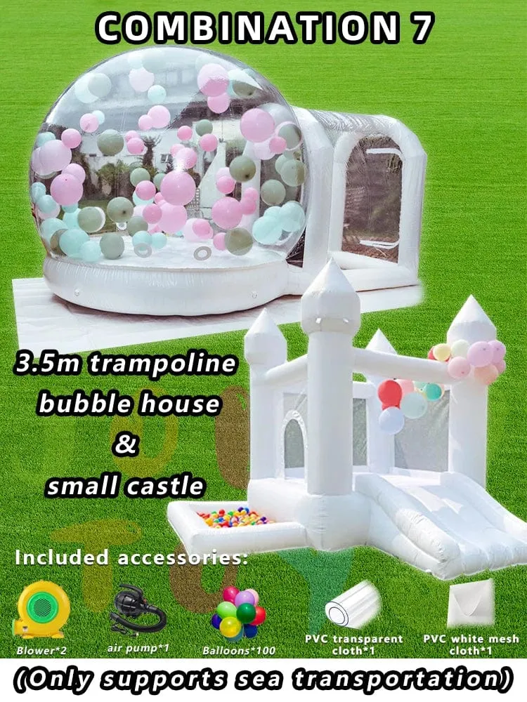 JOLLY SPIELZEUG Ballon aufblasbare blase haus mit trampolin und transparent kuppel PVC material kostenloser versand mit gebläse