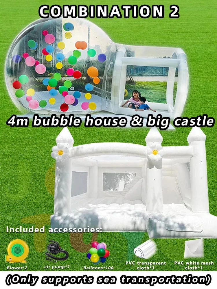 JOLLY SPIELZEUG Ballon aufblasbare blase haus mit trampolin und transparent kuppel PVC material kostenloser versand mit gebläse
