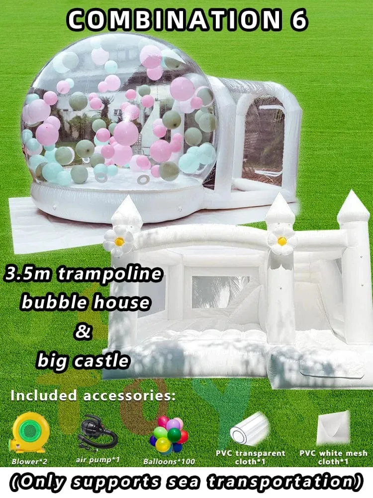 JOLLY SPIELZEUG Ballon aufblasbare blase haus mit trampolin und transparent kuppel PVC material kostenloser versand mit gebläse