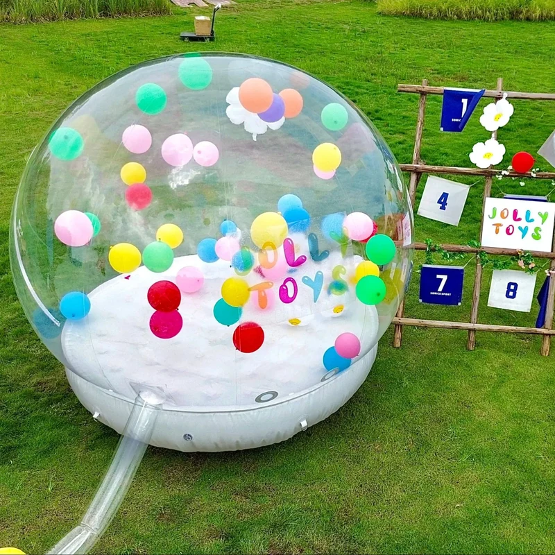 JOLLY SPIELZEUG Ballon aufblasbare blase haus mit trampolin und transparent kuppel PVC material kostenloser versand mit gebläse