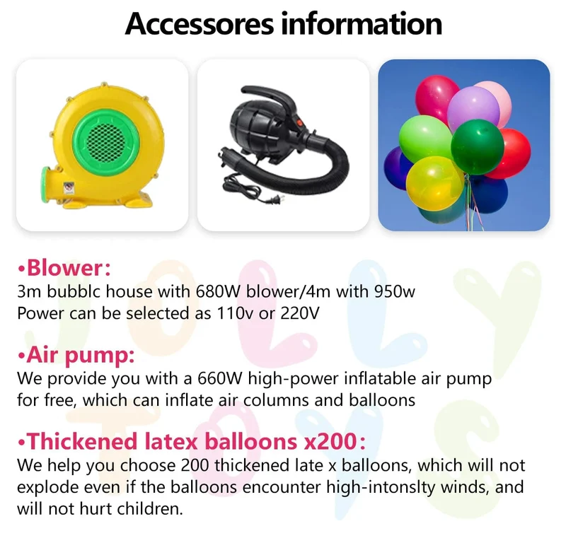 JOLLY SPIELZEUG Ballon aufblasbare blase haus mit trampolin und transparent kuppel PVC material kostenloser versand mit gebläse