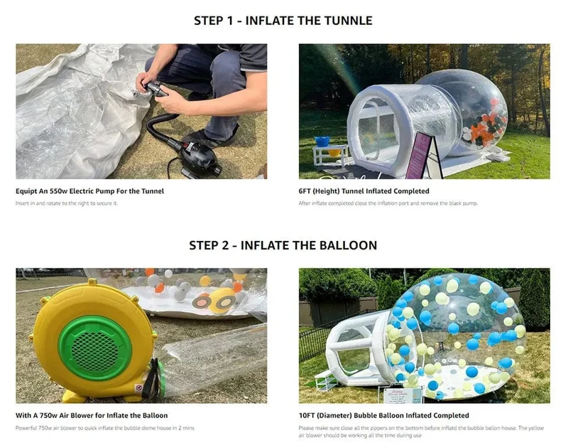 JOLLY SPIELZEUG Ballon aufblasbare blase haus mit trampolin und transparent kuppel PVC material kostenloser versand mit gebläse