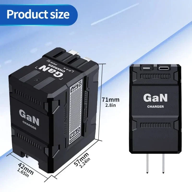 GaN 20W Schnelllade-PD3.0-Ladegerät Typ C-Beleuchtung für iPhone 12 13 Samsung Huawei Xiaomi Mobiltelefon EU/US-Stecker-Wandladegerät
