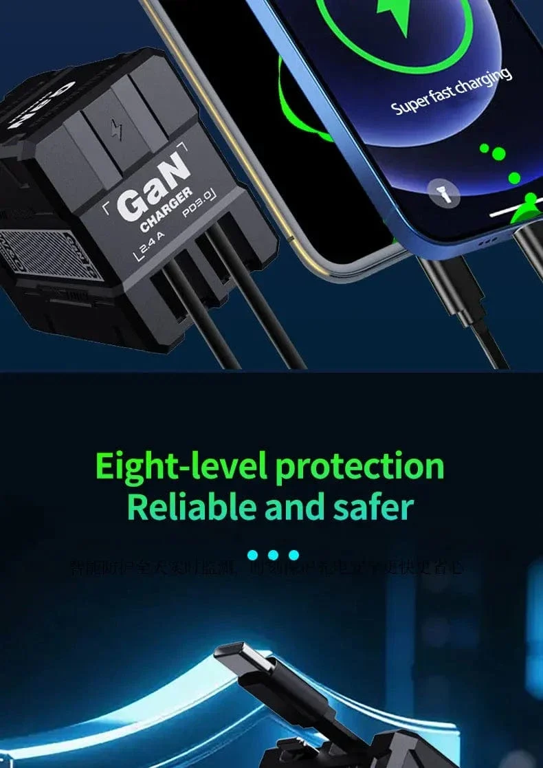 GaN 20W Schnelllade-PD3.0-Ladegerät Typ C-Beleuchtung für iPhone 12 13 Samsung Huawei Xiaomi Mobiltelefon EU/US-Stecker-Wandladegerät