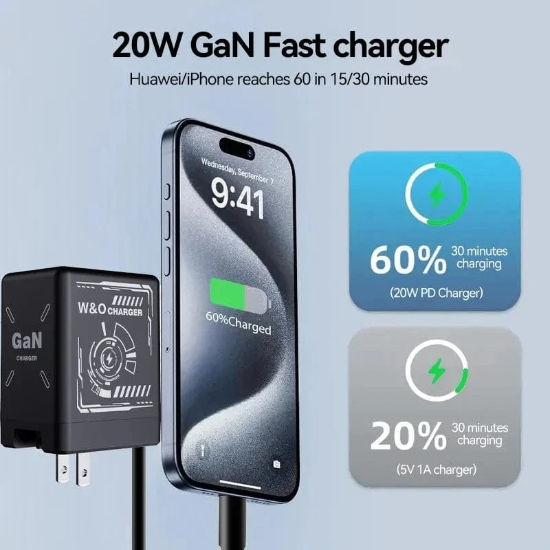 Xiaomi GaN120W Ultraschnellladegerät mit einziehbarem Typ-C-Blitzkabel-Schnellladeadapter für iPhone16 iPad Samsung Huawei