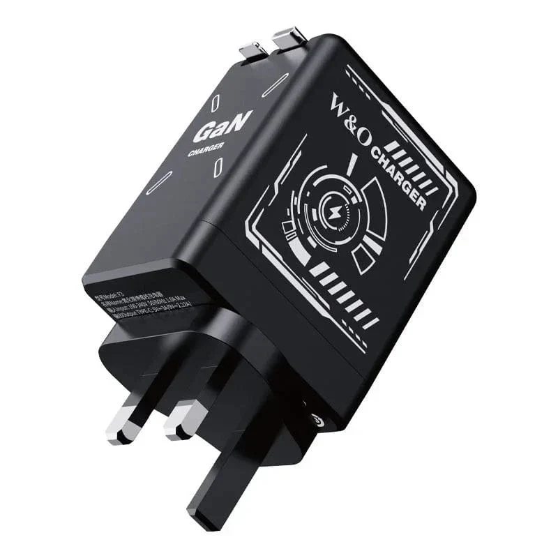 XIAOMI GaN-Ladegerät, kompatibel mit 120 W Schnellladegerät, einziehbares Typ-C-Beleuchtungskabel, tragbarer Adapter für iPhone, iPad, Samsung