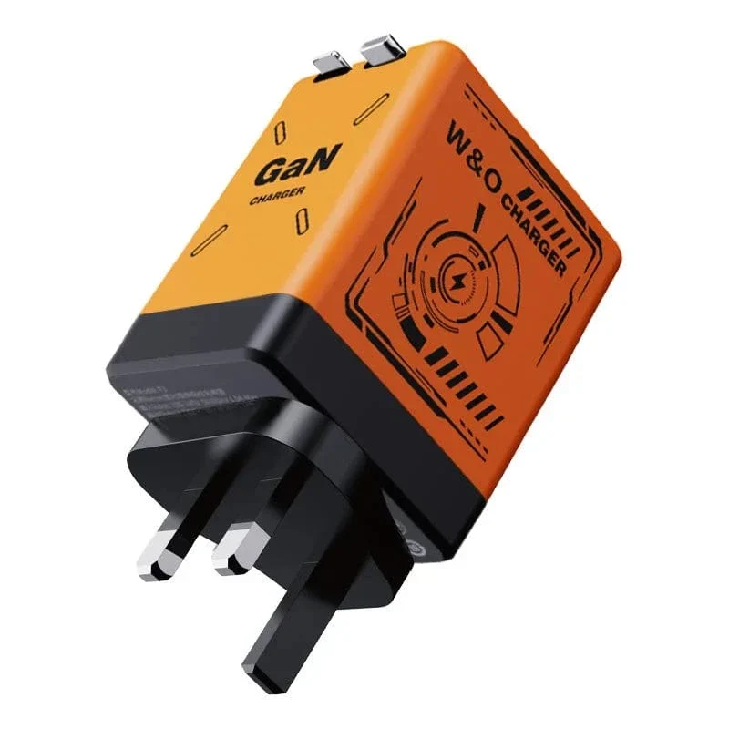 XIAOMI GaN-Ladegerät, kompatibel mit 120 W Schnellladegerät, einziehbares Typ-C-Beleuchtungskabel, tragbarer Adapter für iPhone, iPad, Samsung