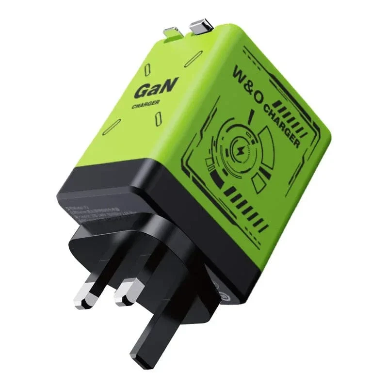 XIAOMI GaN-Ladegerät, kompatibel mit 120 W Schnellladegerät, einziehbares Typ-C-Beleuchtungskabel, tragbarer Adapter für iPhone, iPad, Samsung