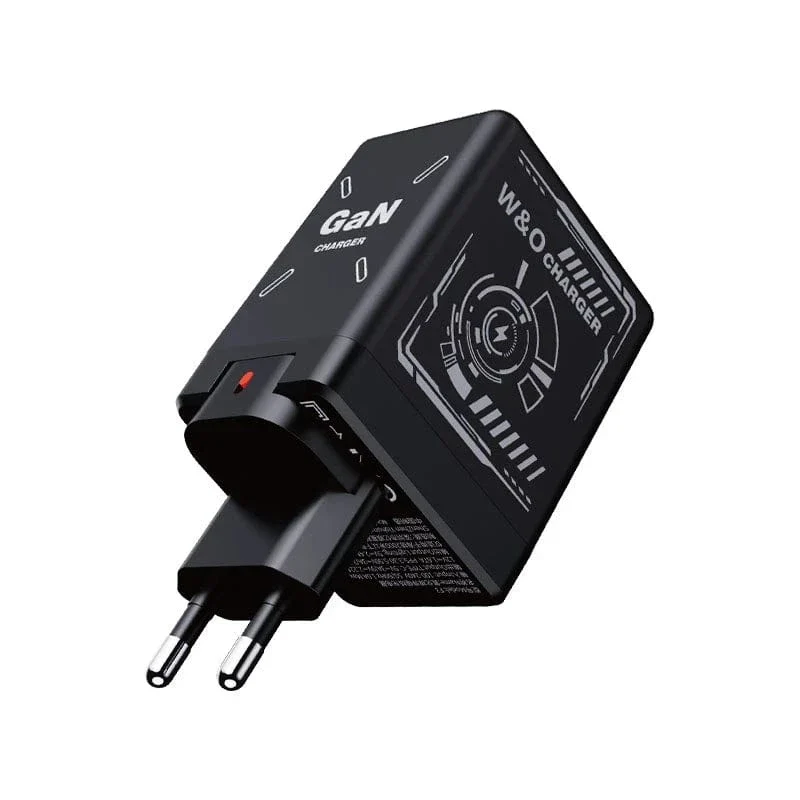 XIAOMI GaN-Ladegerät, kompatibel mit 120 W Schnellladegerät, einziehbares Typ-C-Beleuchtungskabel, tragbarer Adapter für iPhone, iPad, Samsung