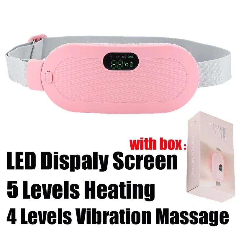 Elektrisches Massagegerät gegen Periodenkrämpfe, vibrierender Heizgürtel für die Menstruation, Taille, Bauch, Bauch, warmer Palastgürtel