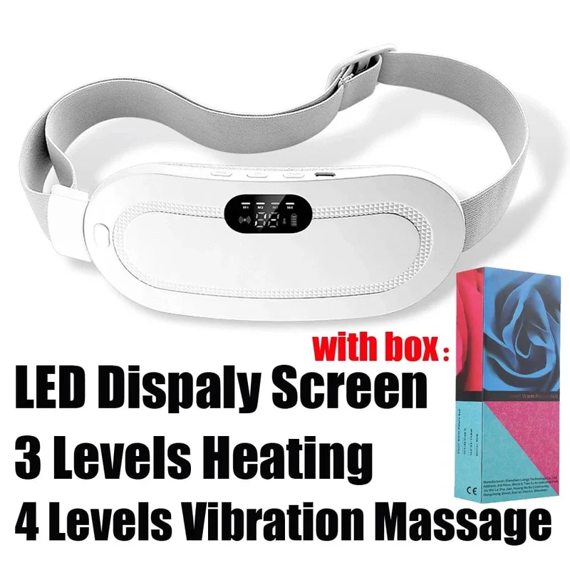 Elektrisches Massagegerät gegen Periodenkrämpfe, vibrierender Heizgürtel für die Menstruation, Taille, Bauch, Bauch, warmer Palastgürtel