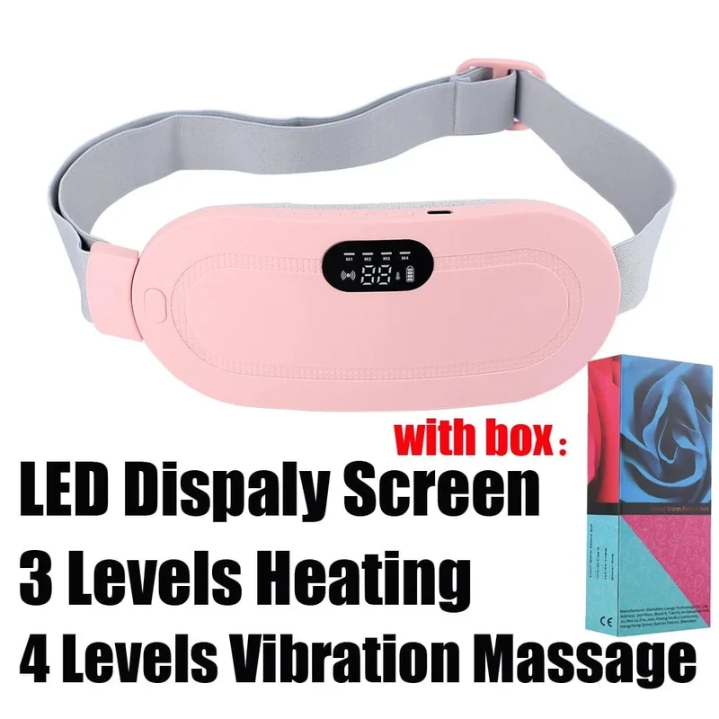 Elektrisches Massagegerät gegen Periodenkrämpfe, vibrierender Heizgürtel für die Menstruation, Taille, Bauch, Bauch, warmer Palastgürtel