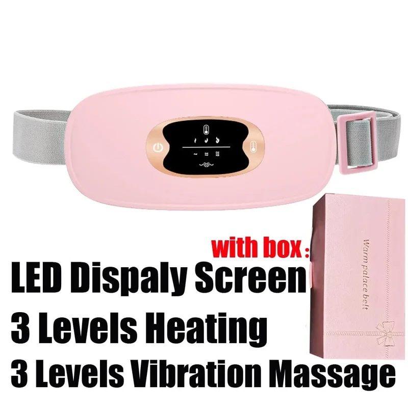 Elektrisches Massagegerät gegen Periodenkrämpfe, vibrierender Heizgürtel für die Menstruation, Taille, Bauch, Bauch, warmer Palastgürtel