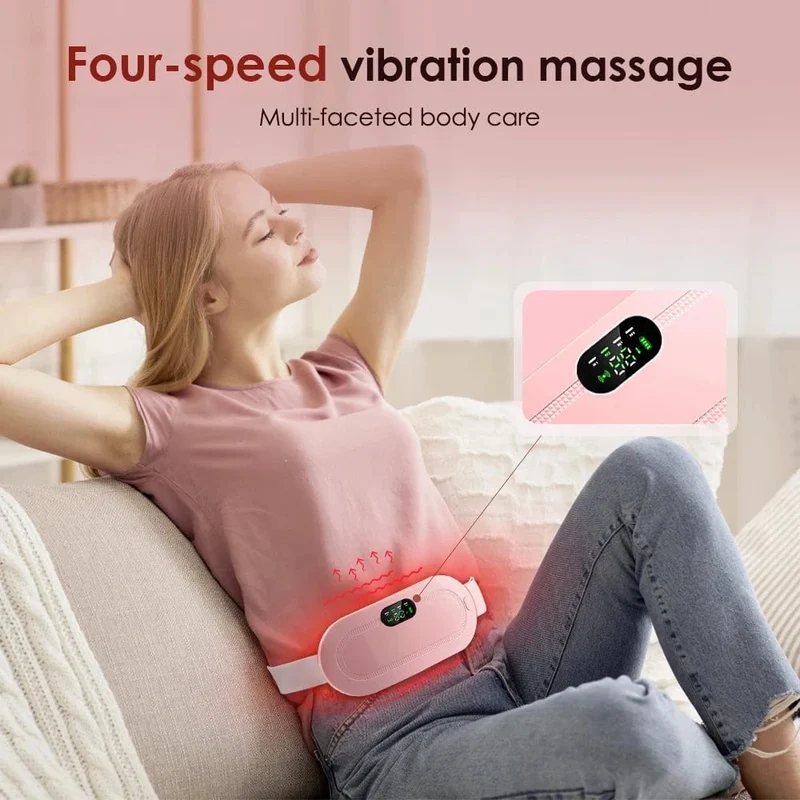 Elektrisches Menstruationskrämpfe-Massagegerät Heizkissengürtel für die weibliche Taille Bauch Warm Palace Gürtel Massagegerät Vibration