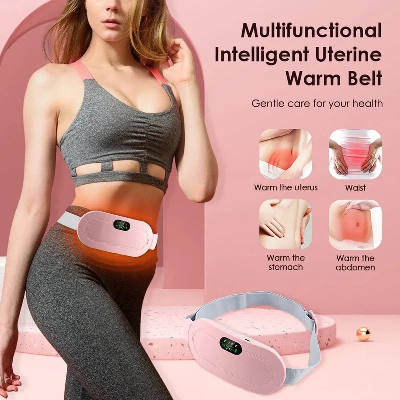 Elektrisches Menstruationskrämpfe-Massagegerät Heizkissengürtel für die weibliche Taille Bauch Warm Palace Gürtel Massagegerät Vibration
