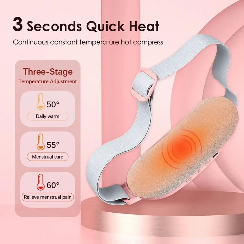 Elektrisches Menstruationskrämpfe-Massagegerät Heizkissengürtel für die weibliche Taille Bauch Warm Palace Gürtel Massagegerät Vibration
