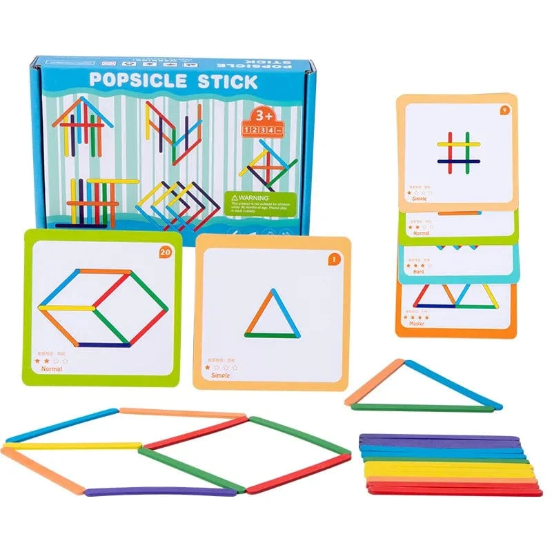 Montessori Spielzeug Kinder Sensorische Logische Denken Herausforderung Tabelle Spiele Regenbogen Stick Puzzle Kinder Pädagogisches Holz Spielzeug