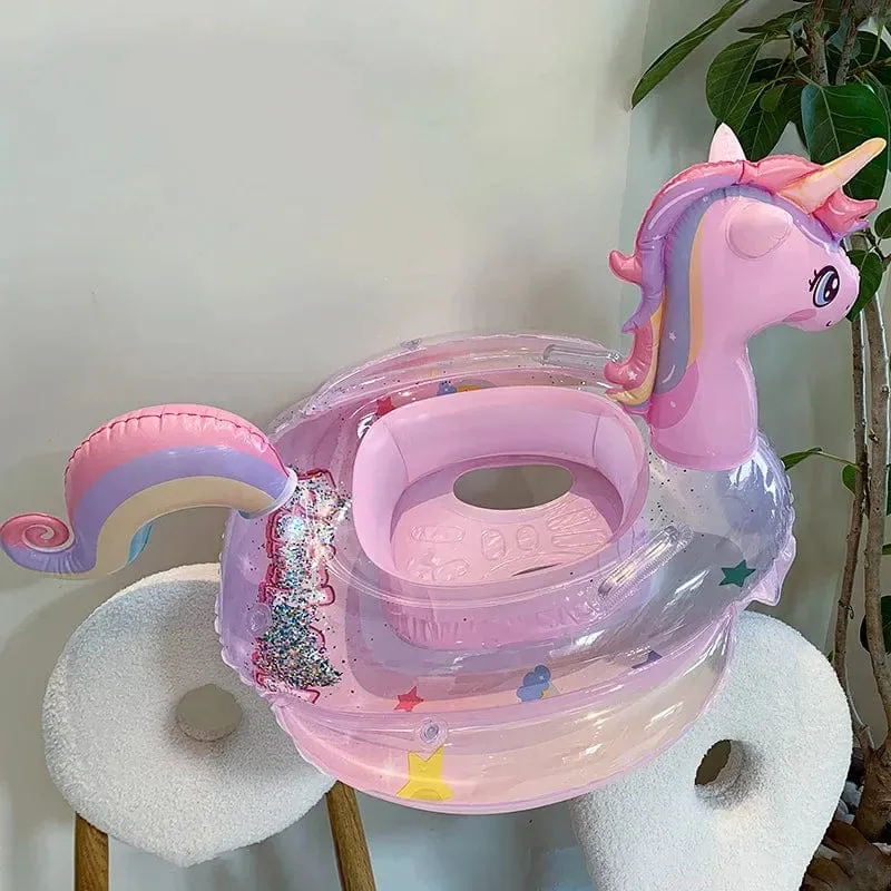 Schwimmring, aufblasbarer Schwimmring für den Pool, Baby, Regenbogen, Pailletten, Einhorn für Kinder, Schwimmkreis, Kinder, Schwimmring, Poolspielzeug, schwimmend