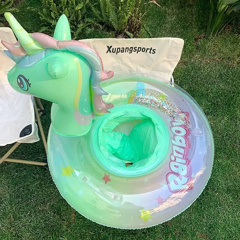 Schwimmring, aufblasbarer Schwimmring für den Pool, Baby, Regenbogen, Pailletten, Einhorn für Kinder, Schwimmkreis, Kinder, Schwimmring, Poolspielzeug, schwimmend