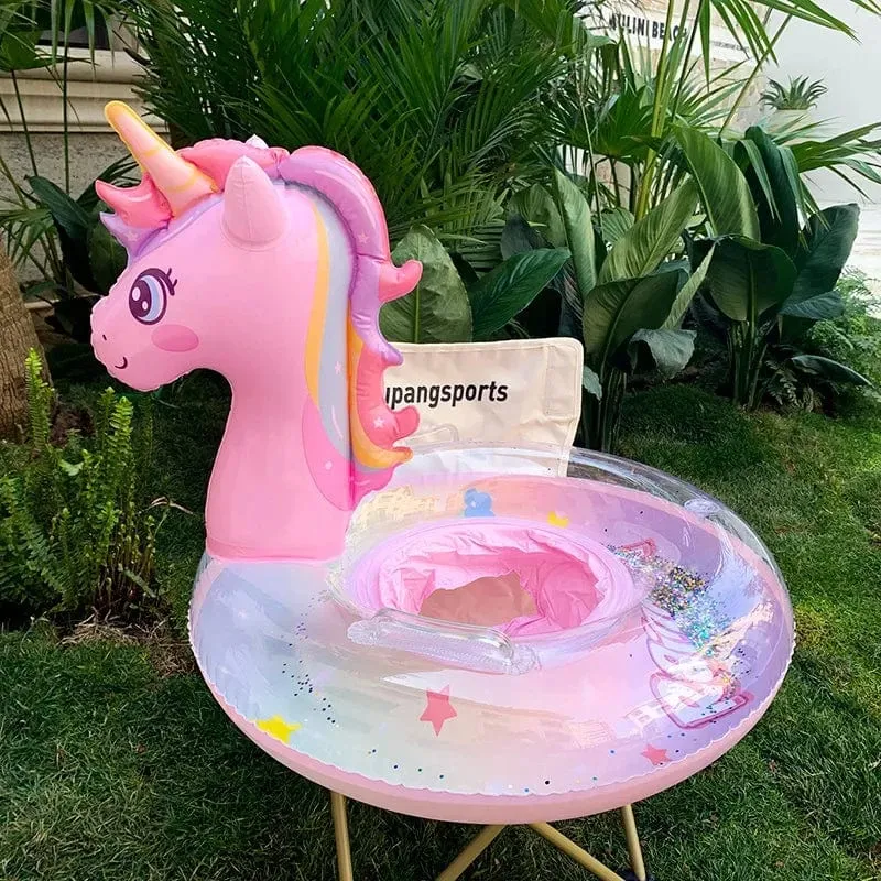 Schwimmring, aufblasbarer Schwimmring für den Pool, Baby, Regenbogen, Pailletten, Einhorn für Kinder, Schwimmkreis, Kinder, Schwimmring, Poolspielzeug, schwimmend