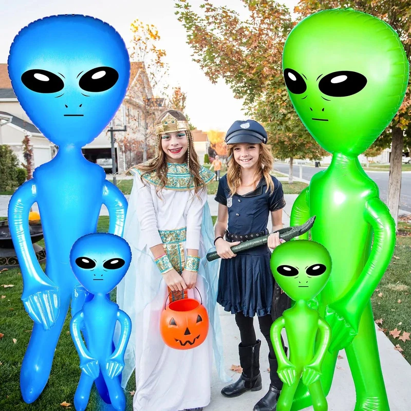 2 Stücke Aufblasbare Alien Aufblasbare Spielzeuge Für Halloween Thanksgiving Dekoration Unterhaltung Und Weihnachten Party Geschenke