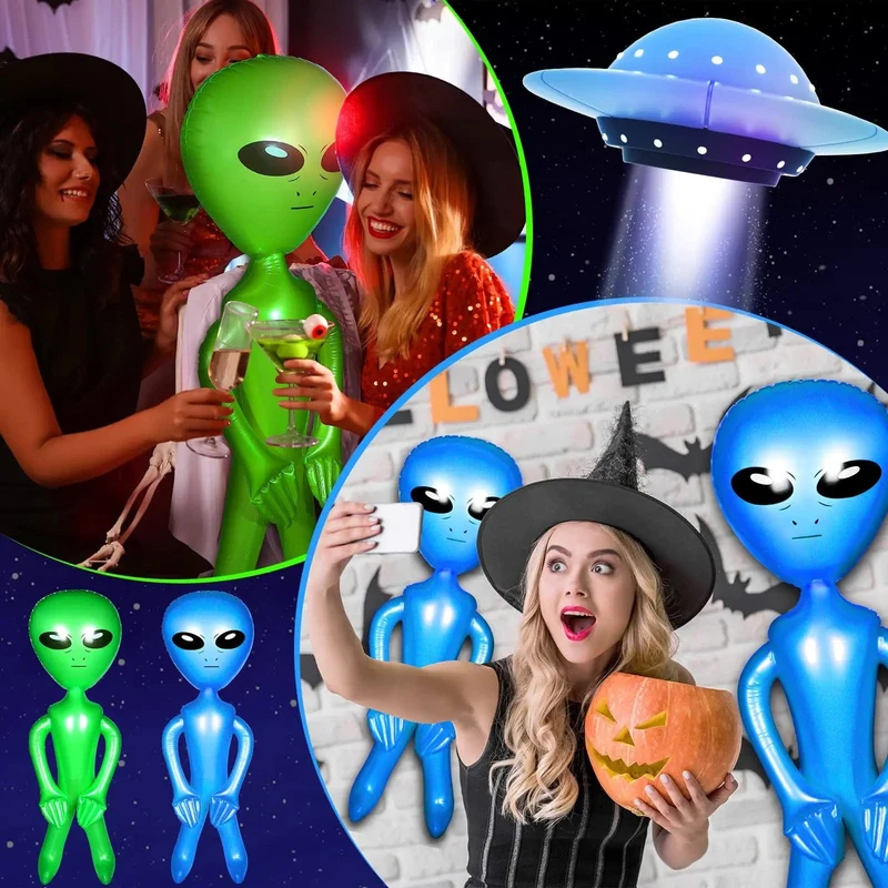 2 Stücke Aufblasbare Alien Aufblasbare Spielzeuge Für Halloween Thanksgiving Dekoration Unterhaltung Und Weihnachten Party Geschenke