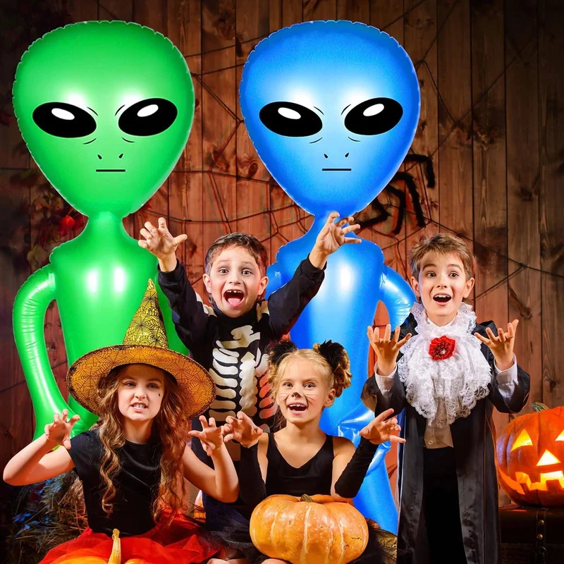 2 Stücke Aufblasbare Alien Aufblasbare Spielzeuge Für Halloween Thanksgiving Dekoration Unterhaltung Und Weihnachten Party Geschenke
