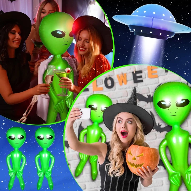 2 Stücke Aufblasbare Alien Aufblasbare Spielzeuge Für Halloween Thanksgiving Dekoration Unterhaltung Und Weihnachten Party Geschenke