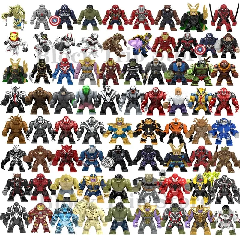Heißer Marvel-Film Avengers DIY Superheld 3D-Modell Charakter Set Baustein Montage Spielzeug Kinder Geburtstagsgeschenk Junge Mädchen