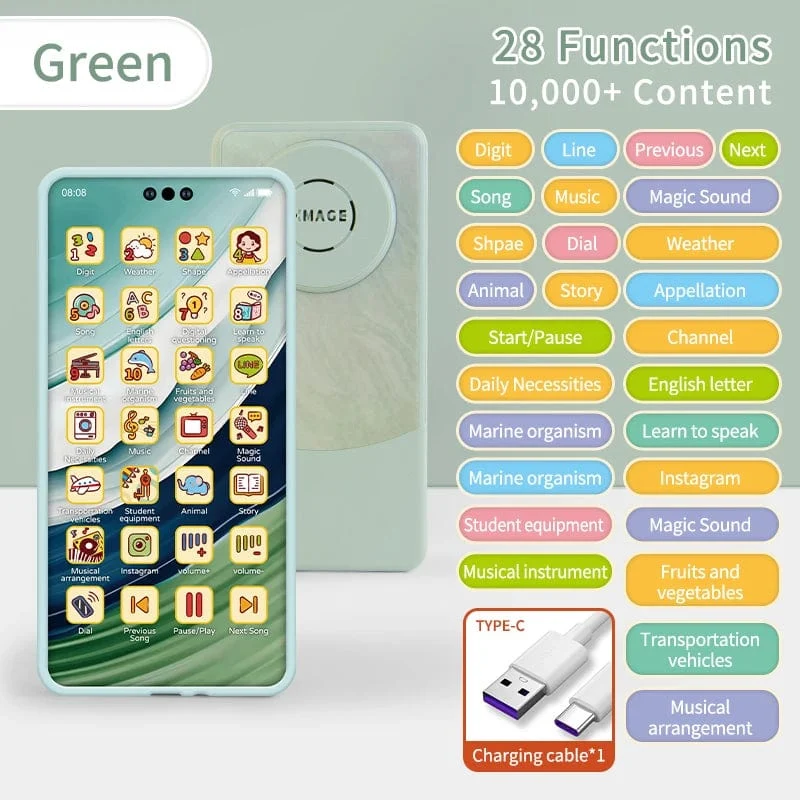 Spielzeug-Handy, Lernspielzeug, Handy, Baby, Kind, Lernspielzeug, Telefon, Handy-Modell, Spielzeug für Kinder, Geburtstag, Weihnachtsgeschenk