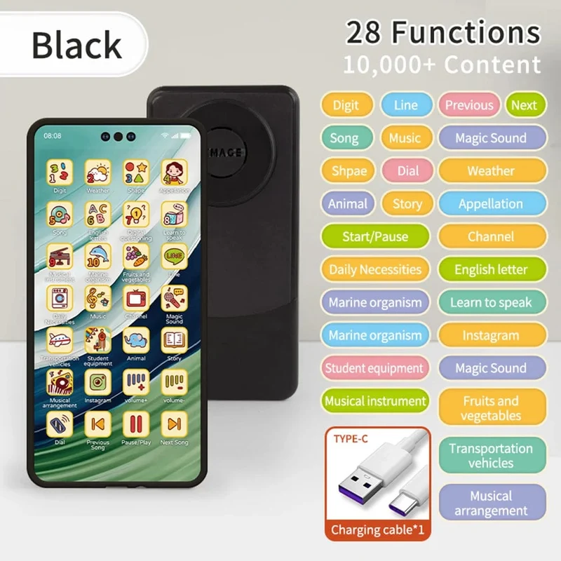 Spielzeug-Handy, Lernspielzeug, Handy, Baby, Kind, Lernspielzeug, Telefon, Handy-Modell, Spielzeug für Kinder, Geburtstag, Weihnachtsgeschenk