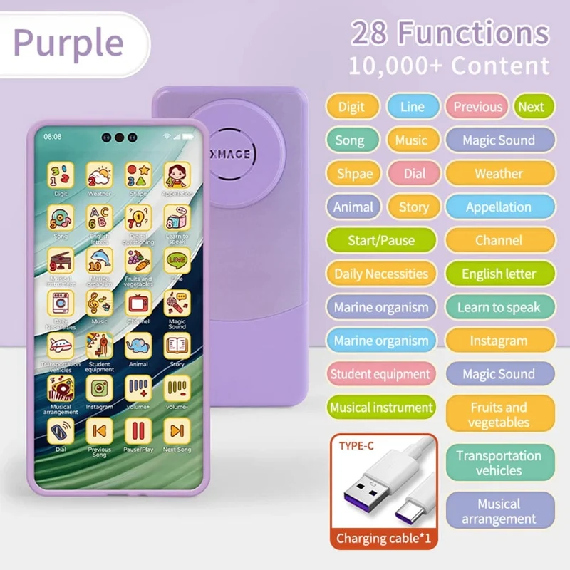 Spielzeug-Handy, Lernspielzeug, Handy, Baby, Kind, Lernspielzeug, Telefon, Handy-Modell, Spielzeug für Kinder, Geburtstag, Weihnachtsgeschenk
