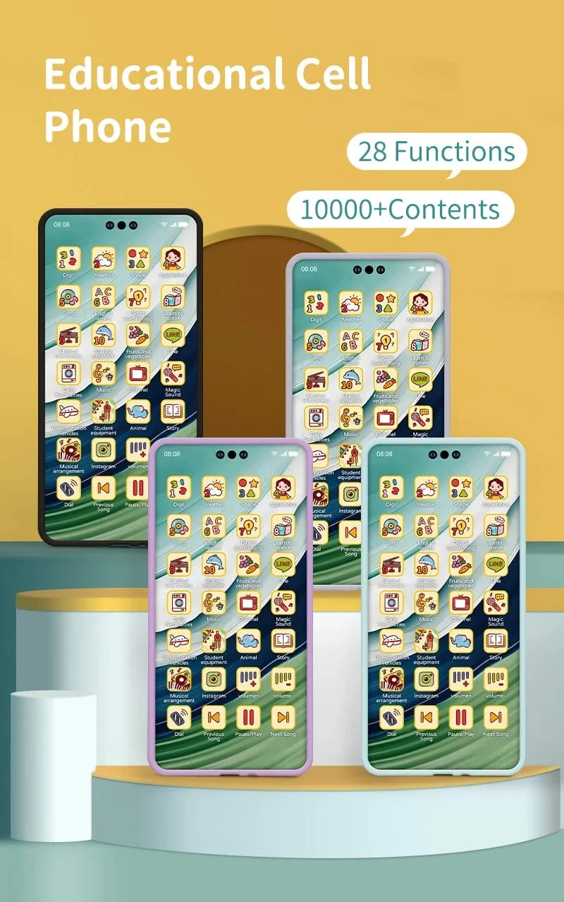 Spielzeug-Handy, Lernspielzeug, Handy, Baby, Kind, Lernspielzeug, Telefon, Handy-Modell, Spielzeug für Kinder, Geburtstag, Weihnachtsgeschenk