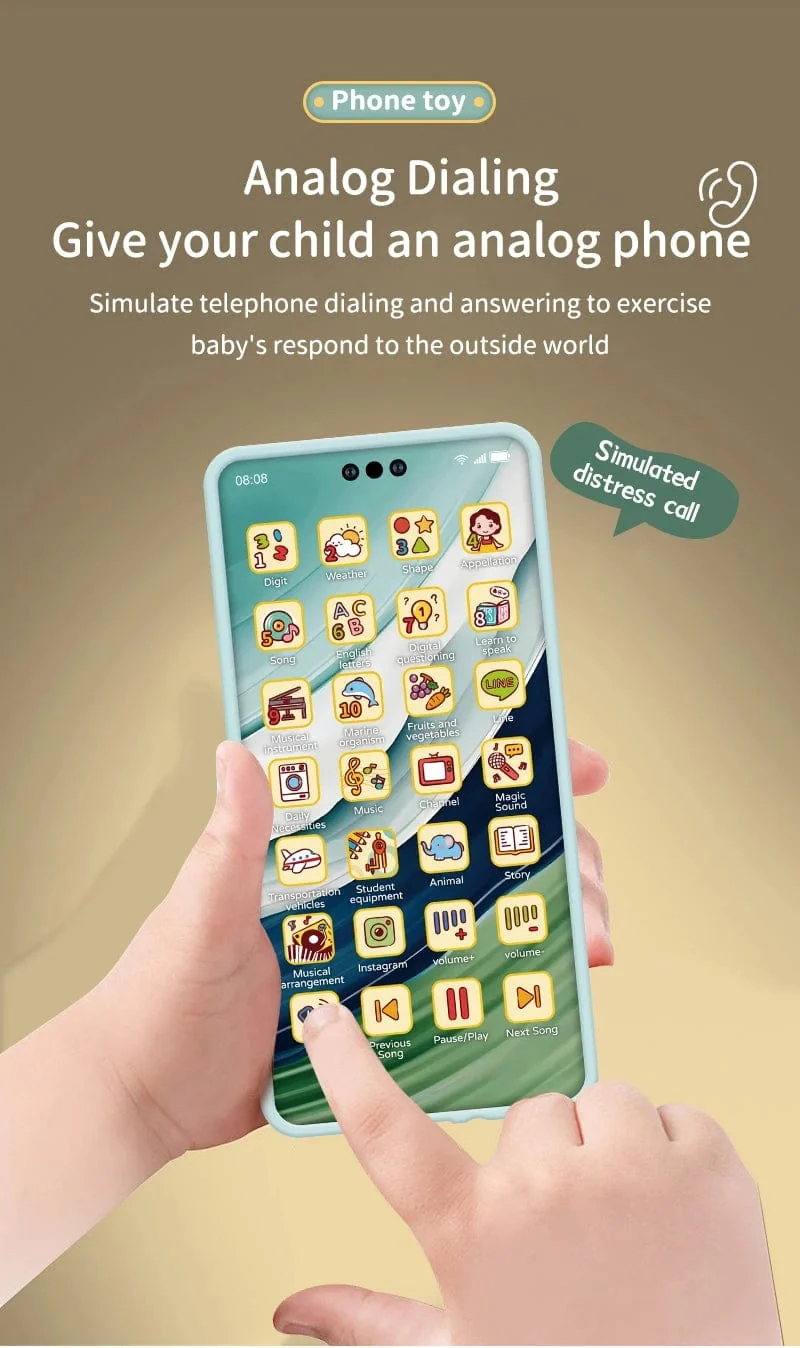 Spielzeug-Handy, Lernspielzeug, Handy, Baby, Kind, Lernspielzeug, Telefon, Handy-Modell, Spielzeug für Kinder, Geburtstag, Weihnachtsgeschenk
