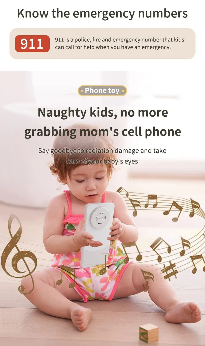 Spielzeug-Handy, Lernspielzeug, Handy, Baby, Kind, Lernspielzeug, Telefon, Handy-Modell, Spielzeug für Kinder, Geburtstag, Weihnachtsgeschenk