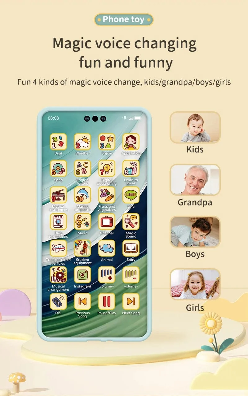Spielzeug-Handy, Lernspielzeug, Handy, Baby, Kind, Lernspielzeug, Telefon, Handy-Modell, Spielzeug für Kinder, Geburtstag, Weihnachtsgeschenk