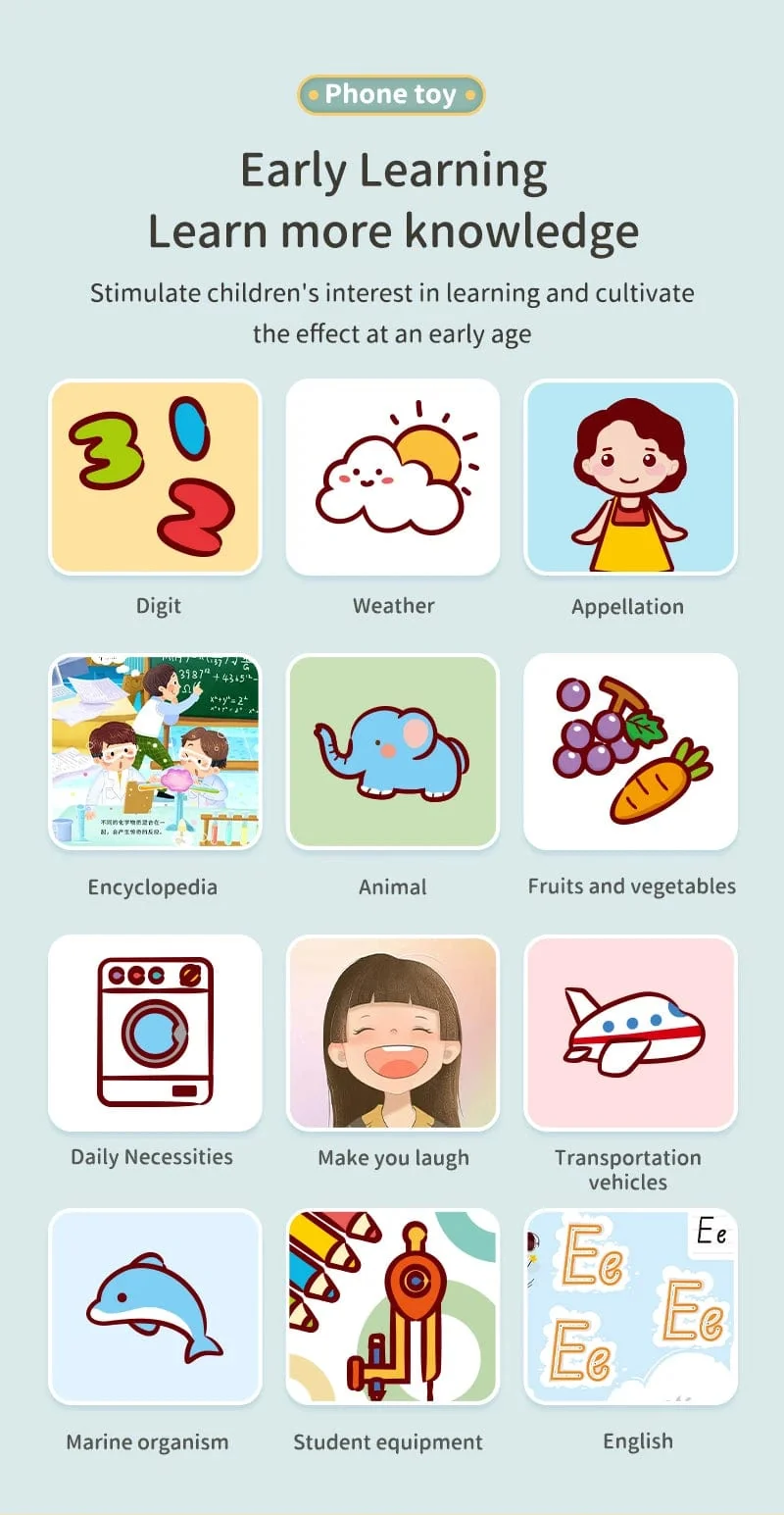 Spielzeug-Handy, Lernspielzeug, Handy, Baby, Kind, Lernspielzeug, Telefon, Handy-Modell, Spielzeug für Kinder, Geburtstag, Weihnachtsgeschenk