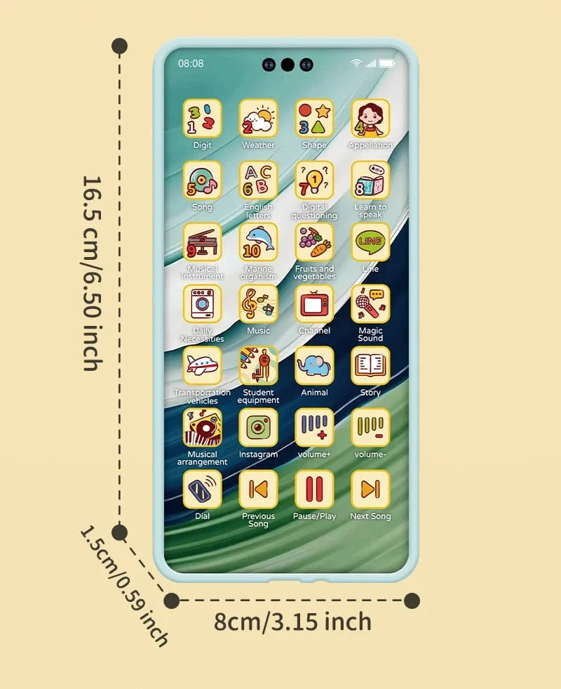 Spielzeug-Handy, Lernspielzeug, Handy, Baby, Kind, Lernspielzeug, Telefon, Handy-Modell, Spielzeug für Kinder, Geburtstag, Weihnachtsgeschenk