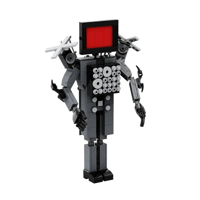 Gobricks MOC Skibidi Toilettenmann Monitor Bausteine ​​Speakerman Der Audio- und Kameramann Ski-Video-Öse Kameramann Spielzeug