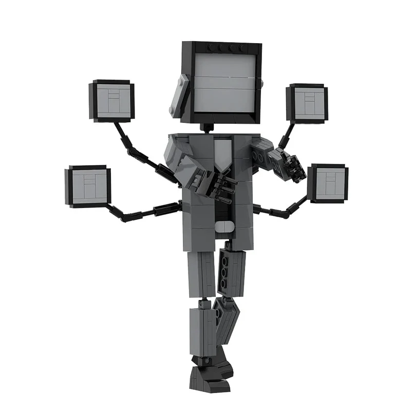 Gobricks MOC Skibidi Toilettenmann Monitor Bausteine ​​Speakerman Der Audio- und Kameramann Ski-Video-Öse Kameramann Spielzeug