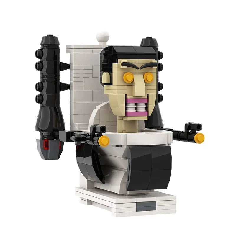 Gobricks MOC Skibidi Toilettenmann Monitor Bausteine ​​Speakerman Der Audio- und Kameramann Ski-Video-Öse Kameramann Spielzeug