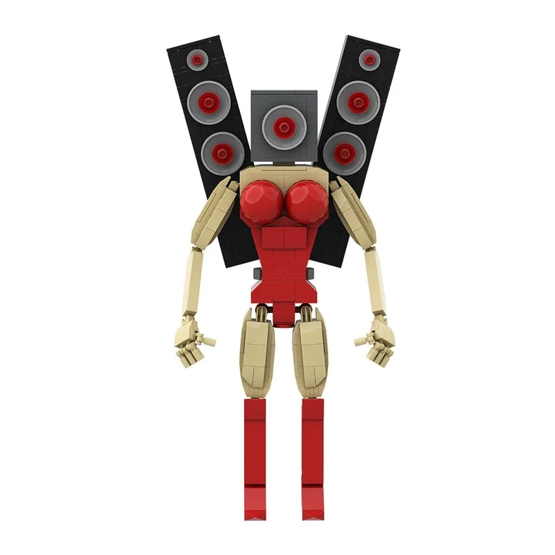 Gobricks MOC Skibidi Toilettenmann Monitor Bausteine ​​Speakerman Der Audio- und Kameramann Ski-Video-Öse Kameramann Spielzeug