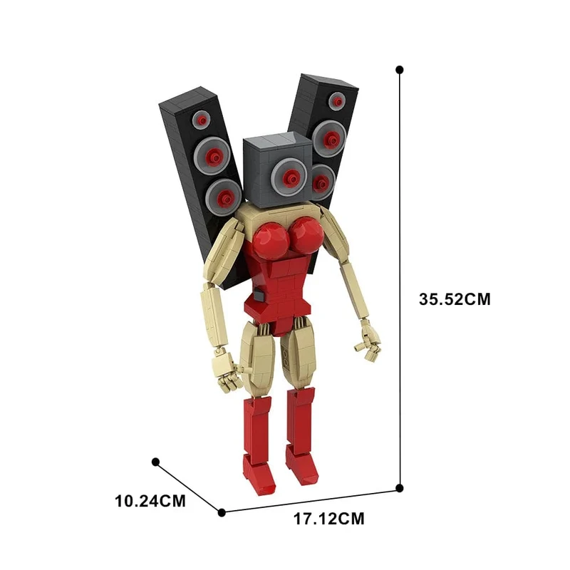 Gobricks MOC Skibidi Toilettenmann Monitor Bausteine ​​Speakerman Der Audio- und Kameramann Ski-Video-Öse Kameramann Spielzeug