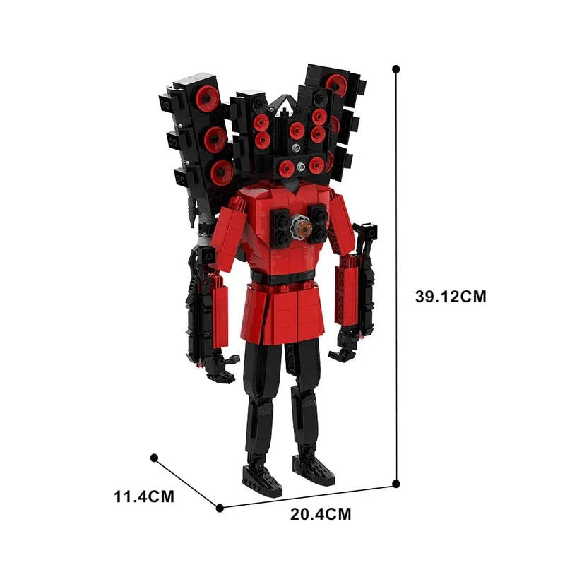 Gobricks MOC Skibidi Toilettenmann Monitor Bausteine ​​Speakerman Der Audio- und Kameramann Ski-Video-Öse Kameramann Spielzeug