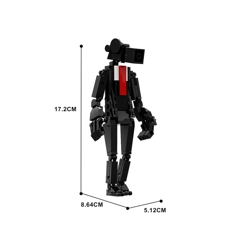 Gobricks MOC Skibidi Toilettenmann Monitor Bausteine ​​Speakerman Der Audio- und Kameramann Ski-Video-Öse Kameramann Spielzeug